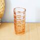 Luminarc type molded glass vase pink color 70s