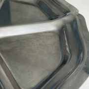 Plateau rond compartimenté en inox – Plateau de service vintage design