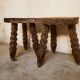 Duo of wooden mountain stools