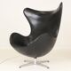 Early Egg Chair and Ottoman by Arne Jacobsen, Denmark, 1960s