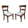 Pair of English Regency style chairs, white terry fabric