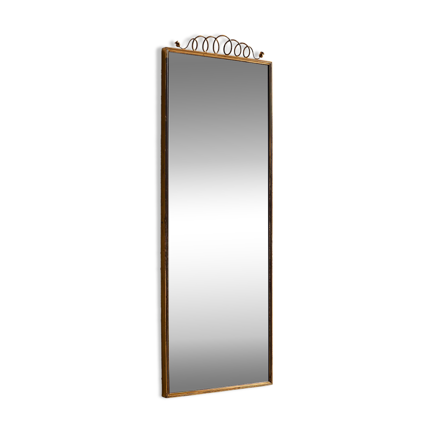 Metal and brass framed mirror