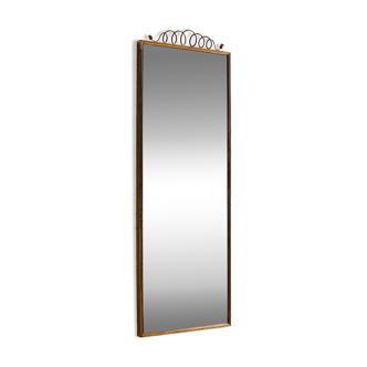 Metal and brass framed mirror