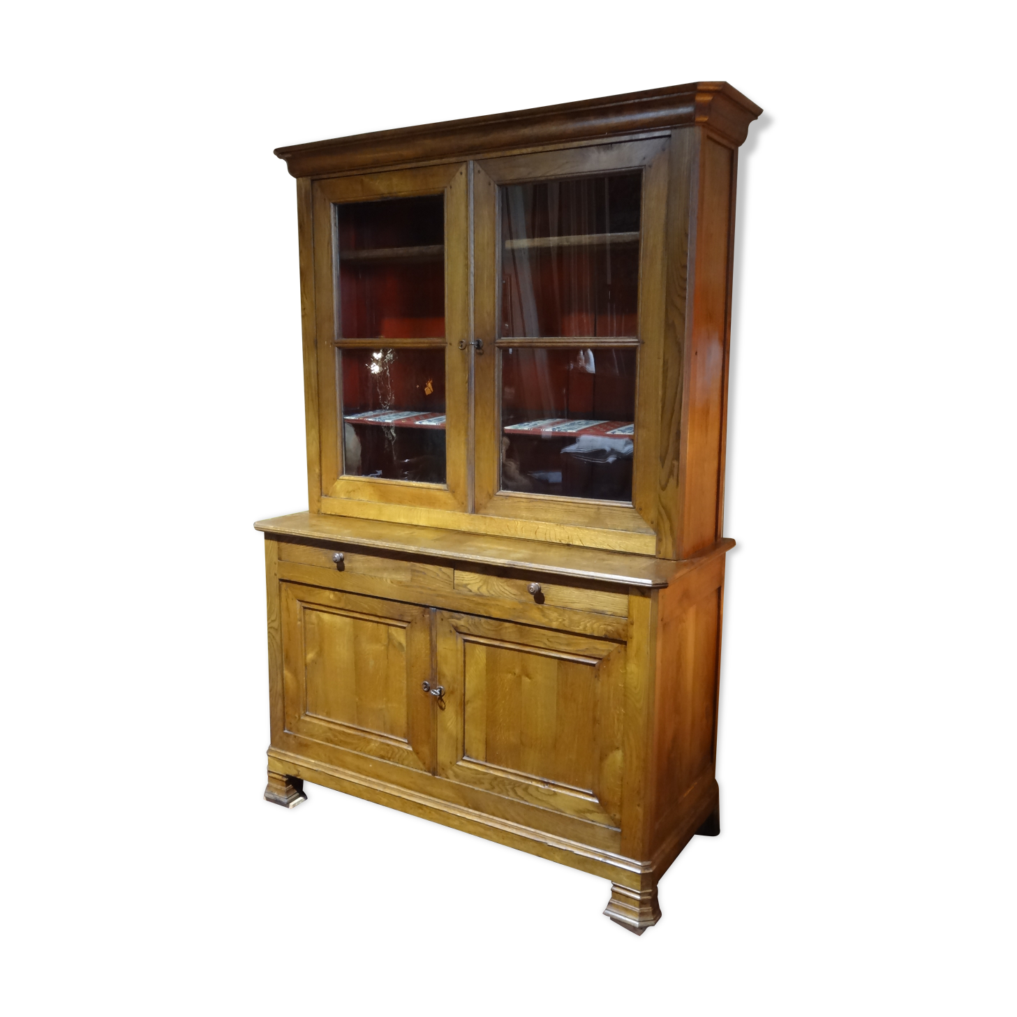 Two-body sideboard XIXth in oak 150 x 224 cm