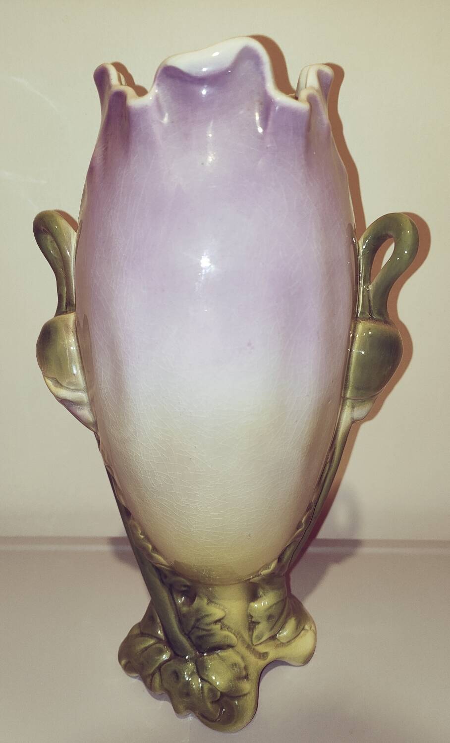 Art Nouveau vase in Lunéville earthenware
