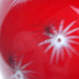 Vintage red baud ceramic vase in Vallauris 50