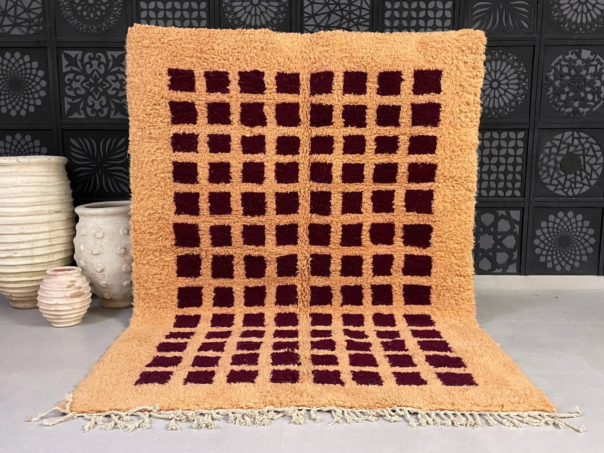 Handmade wool rug Morocco 3 x 2 m