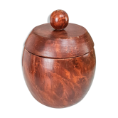 Boîte à tabac en bois exotique vintage