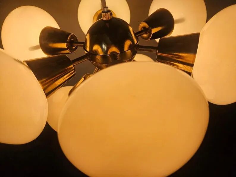 Rare Midcentury Chandelier Sputnik, Kamenicky Senov, 1970s