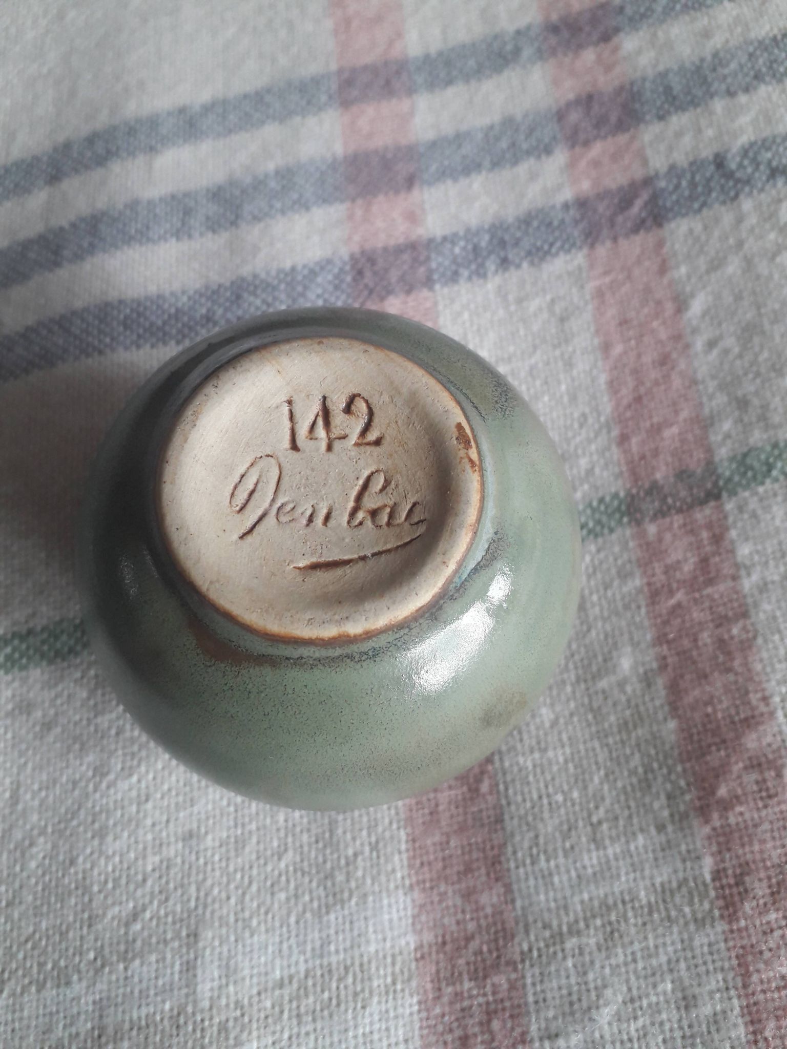 Very original Denbac ceramic vase.