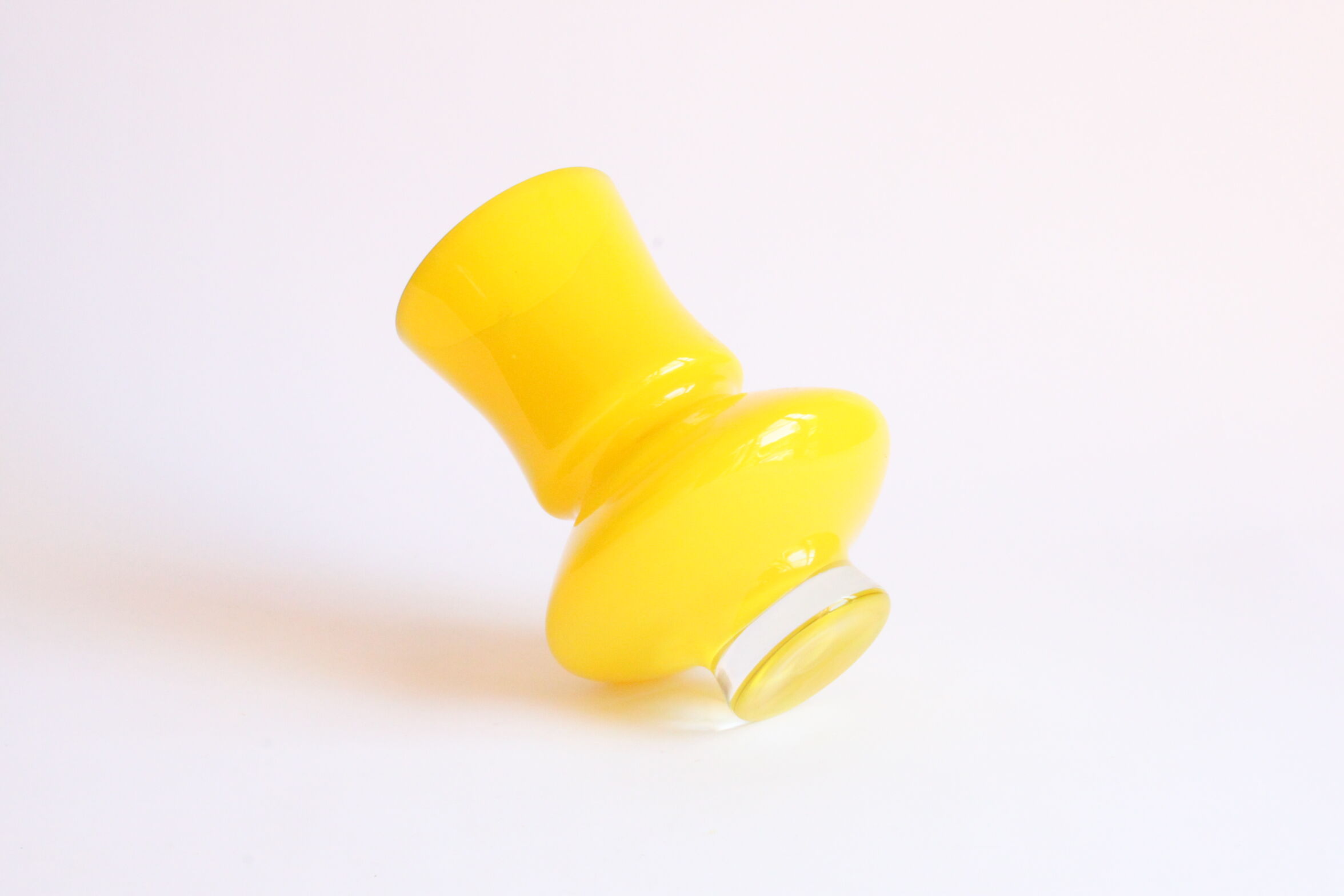 Space age yellow vase by Bo Borgstrom for Aseda Sweden 1960s