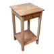 antique tall fir wood side table, a piece of workshop furniture