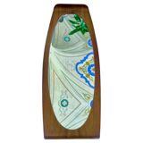 Mid Century Modern Wood Wall Mirror, Campo e Graffi, Italy 1950s