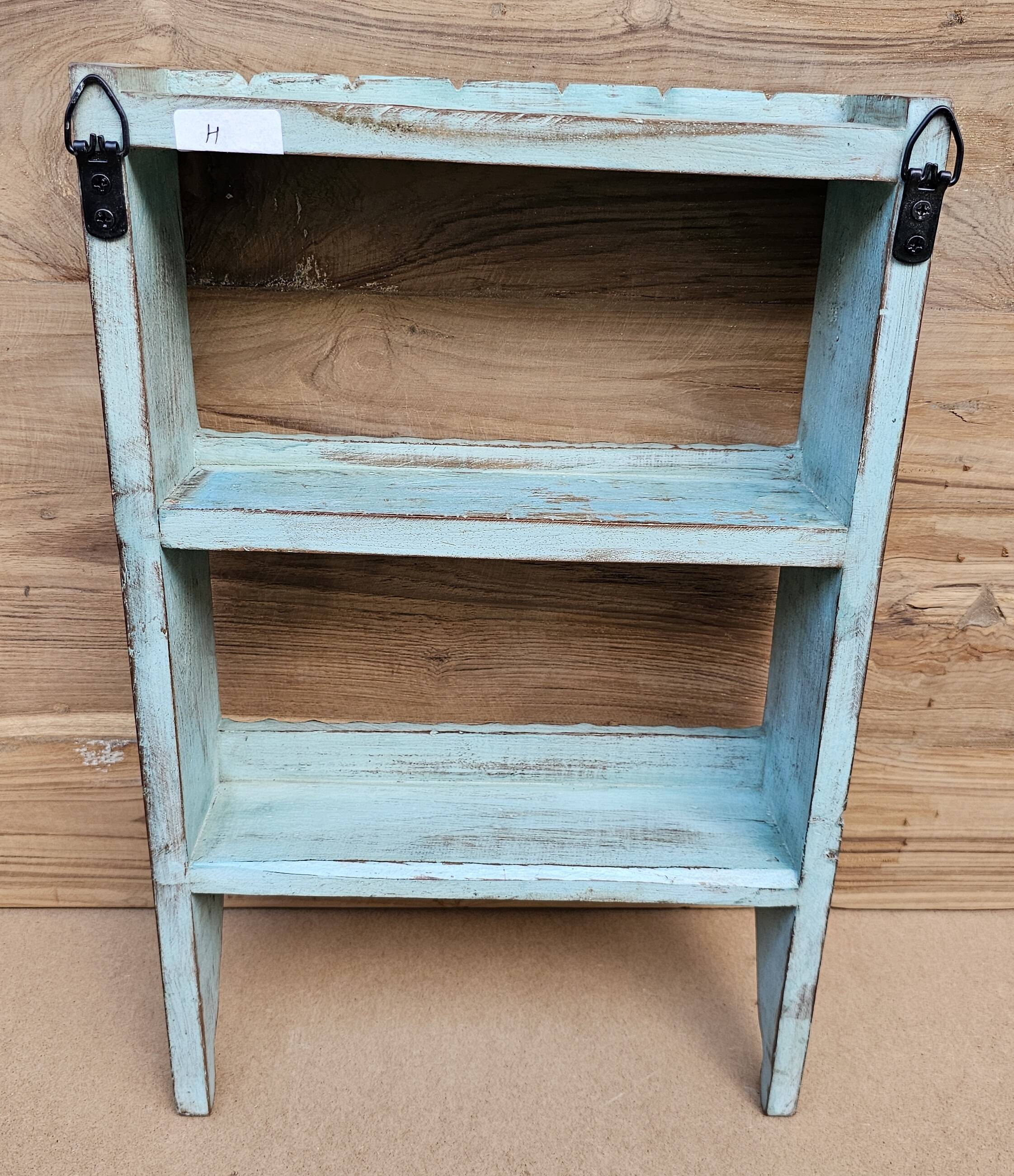 Burmese teak wall shelf