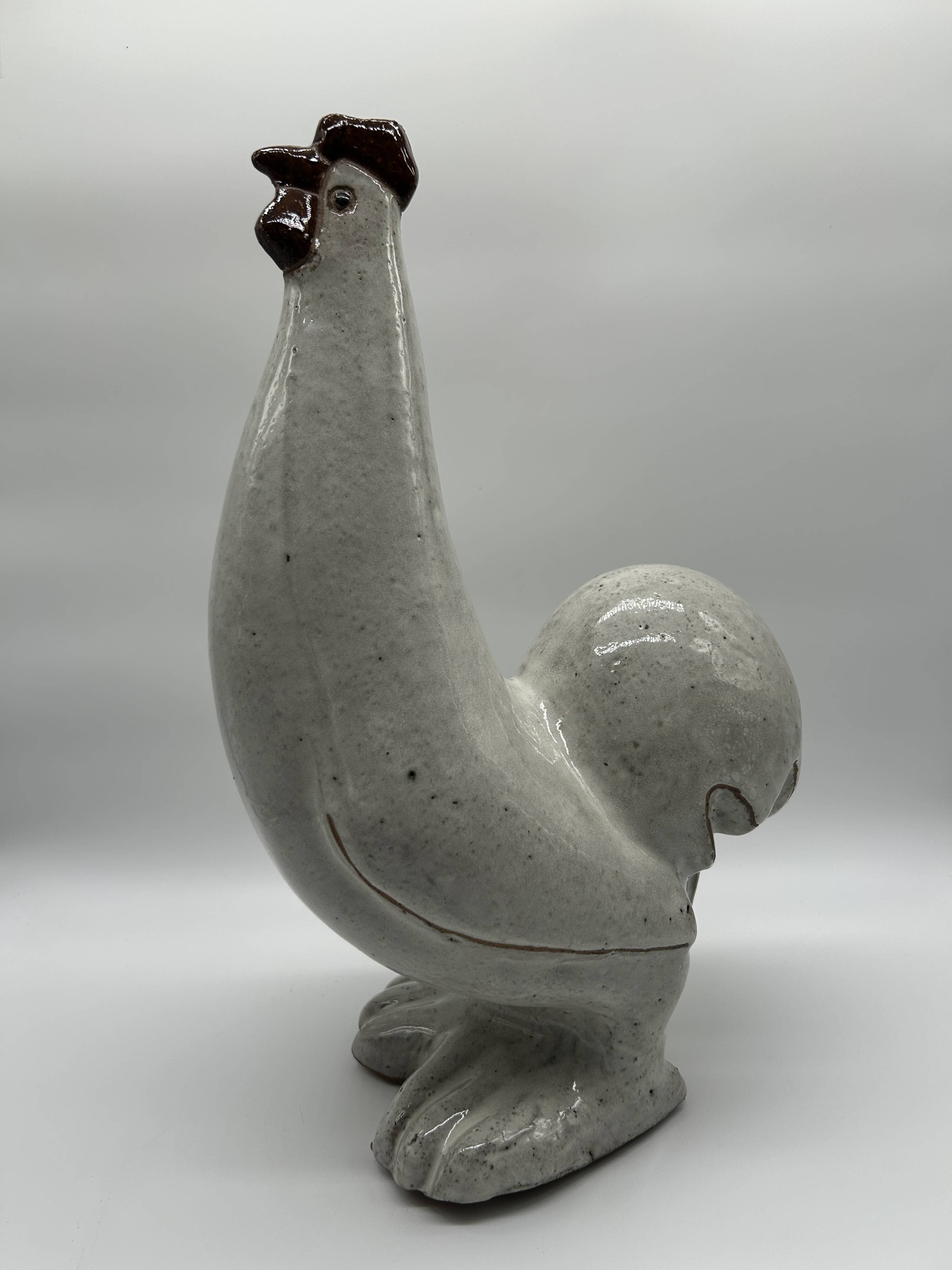 Glazed terracotta rooster