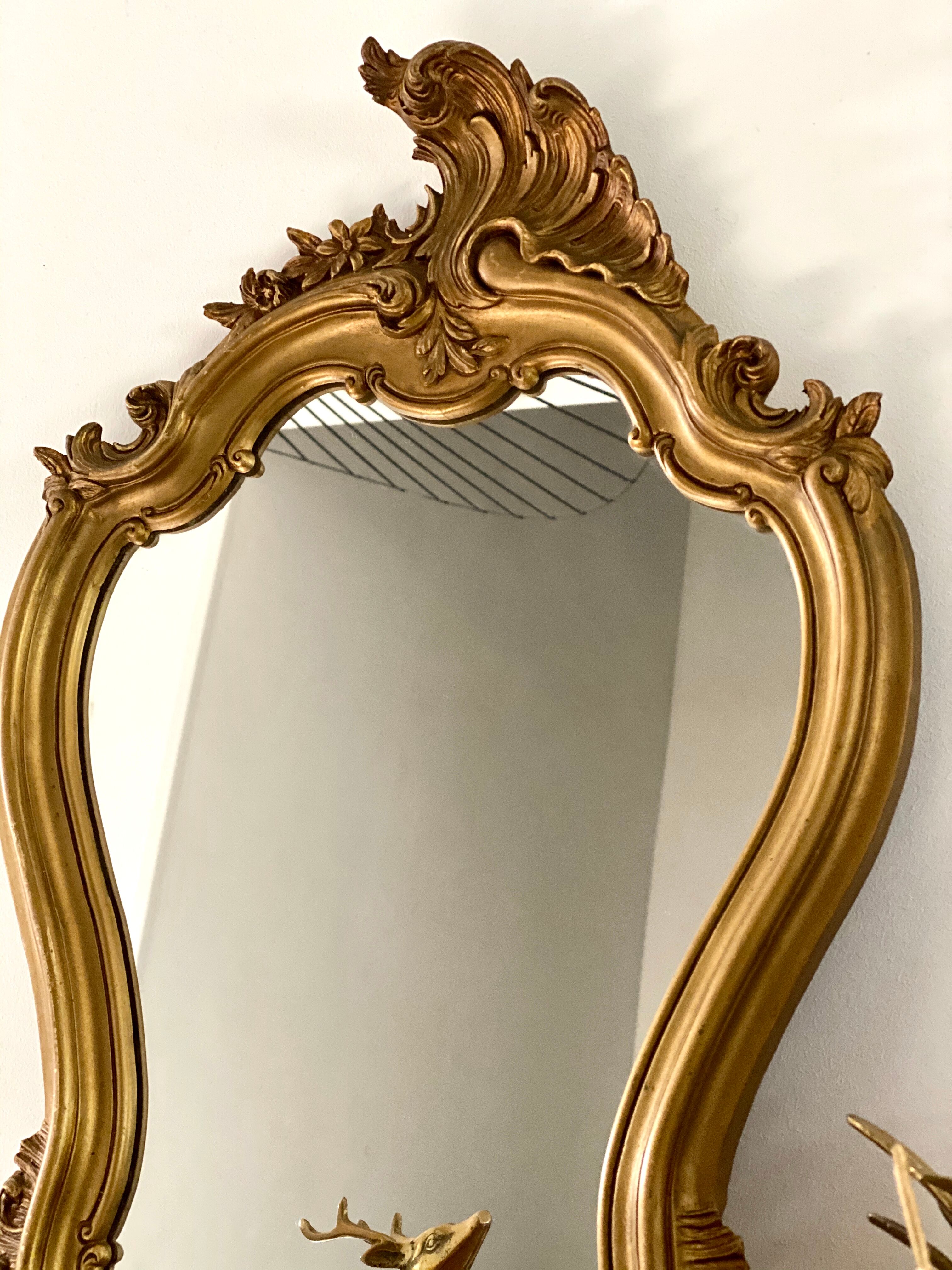 Ancien miroir doré 62x38 cm