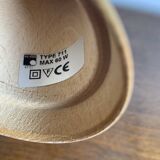 Glass and teak pendant light, es horn danmark