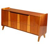 Vintage walnut sideboard, chest of drawers by František Jirák, 1970s, Czechoslovakia