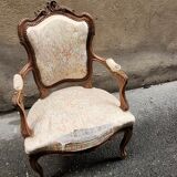 Lot de 2 fauteuils cabriolet de style Louis XV