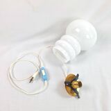 Lampe verre 70s vintage space age art déco