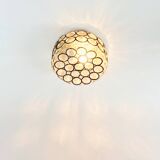 Mid-Century Glass Wall Light or Ceiling Light from Limburg, Germany, 1960s
