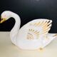 Empty swan white earthenware pockets