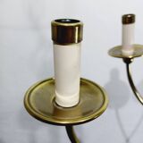 6-light chandelier in bronze and brass