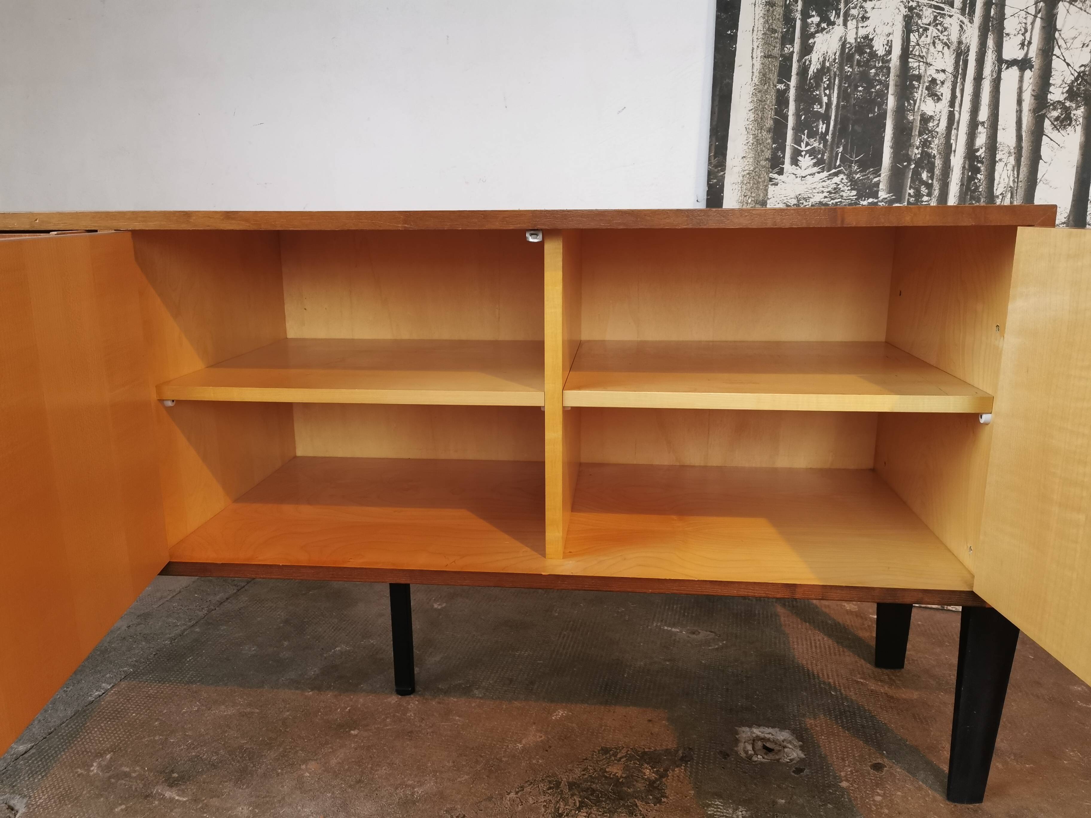Vintage sideboard, walnut veneer