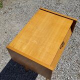 Bedside table in blond oak 1950
