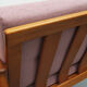 Scandinavian pink armchair in beech wood - 1960s