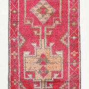 3x10 Pink & Red Tribal Vintage Runner Rug, 80x306Cm