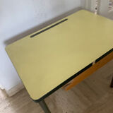 Yellow Formica child school desk