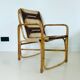 Rattan armchair and fabric, France 60s