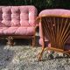 Vintage rattan living room 1970