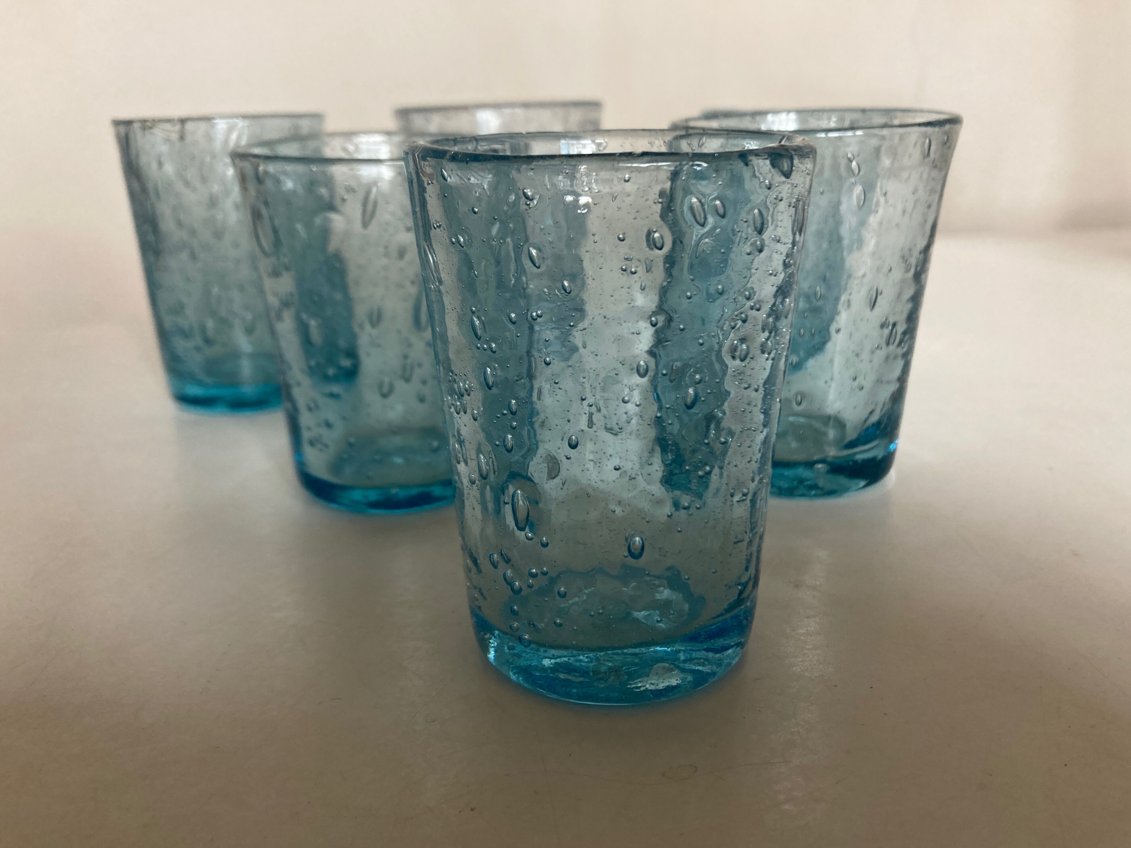 Set of 6 glasses cup of biot 1960