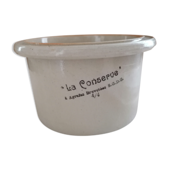 Glazed stoneware pot "La conserve"