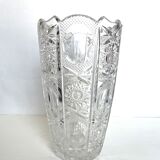 Carved crystal vase
