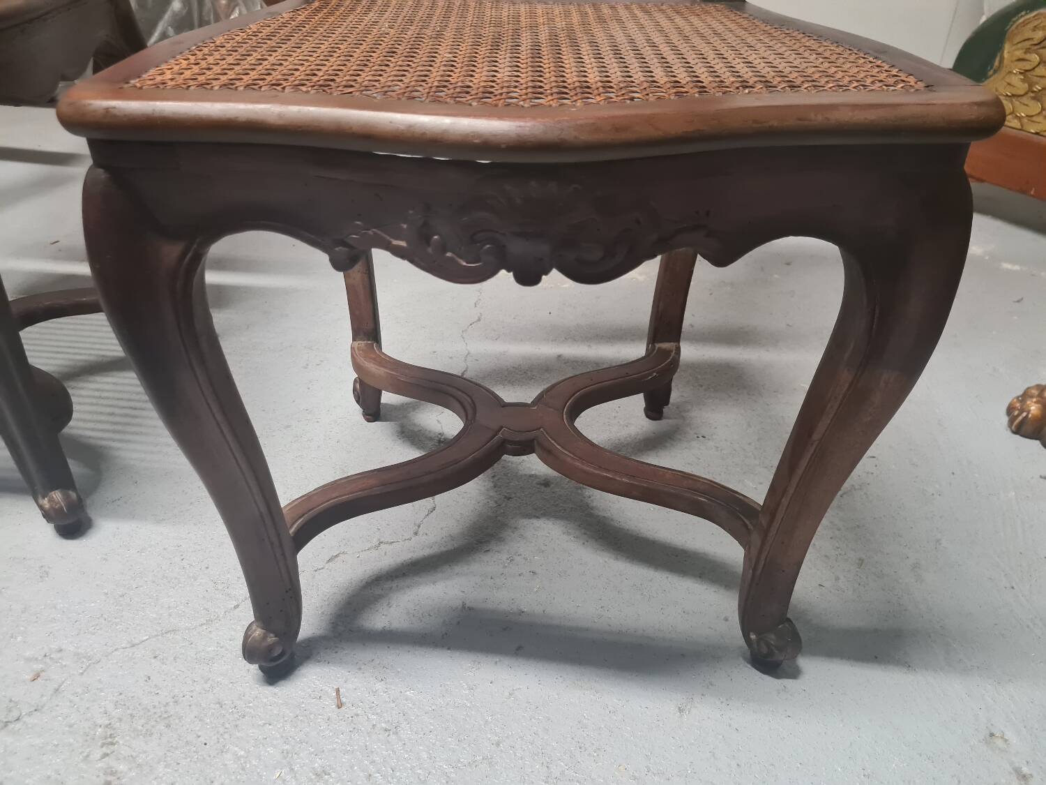 Pair of waxed Louis X period chairs