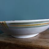 Keraluc Quimper oval flat salad bowl signed Yvonne Pennec