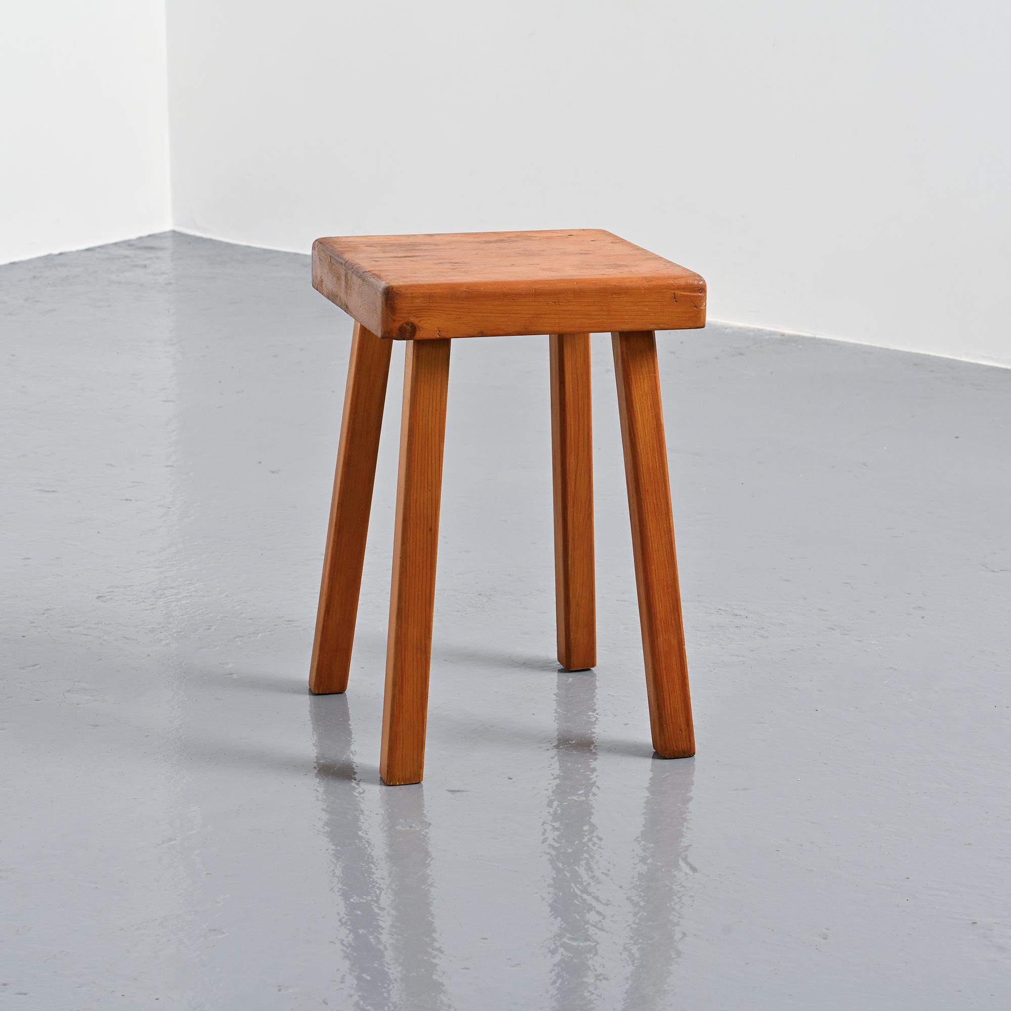 Vintage stool by Charlotte Perriand, Les Arcs, France