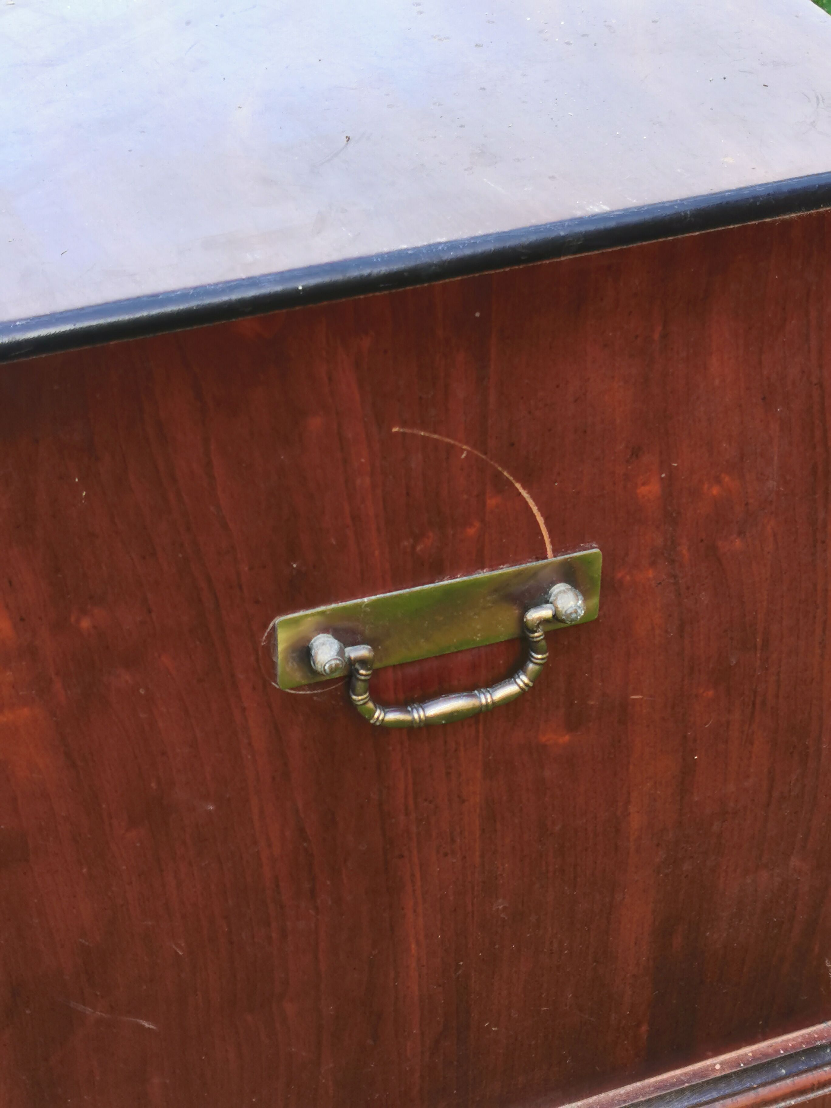 Navy dresser, solid mahogany, National Airy, with handles
