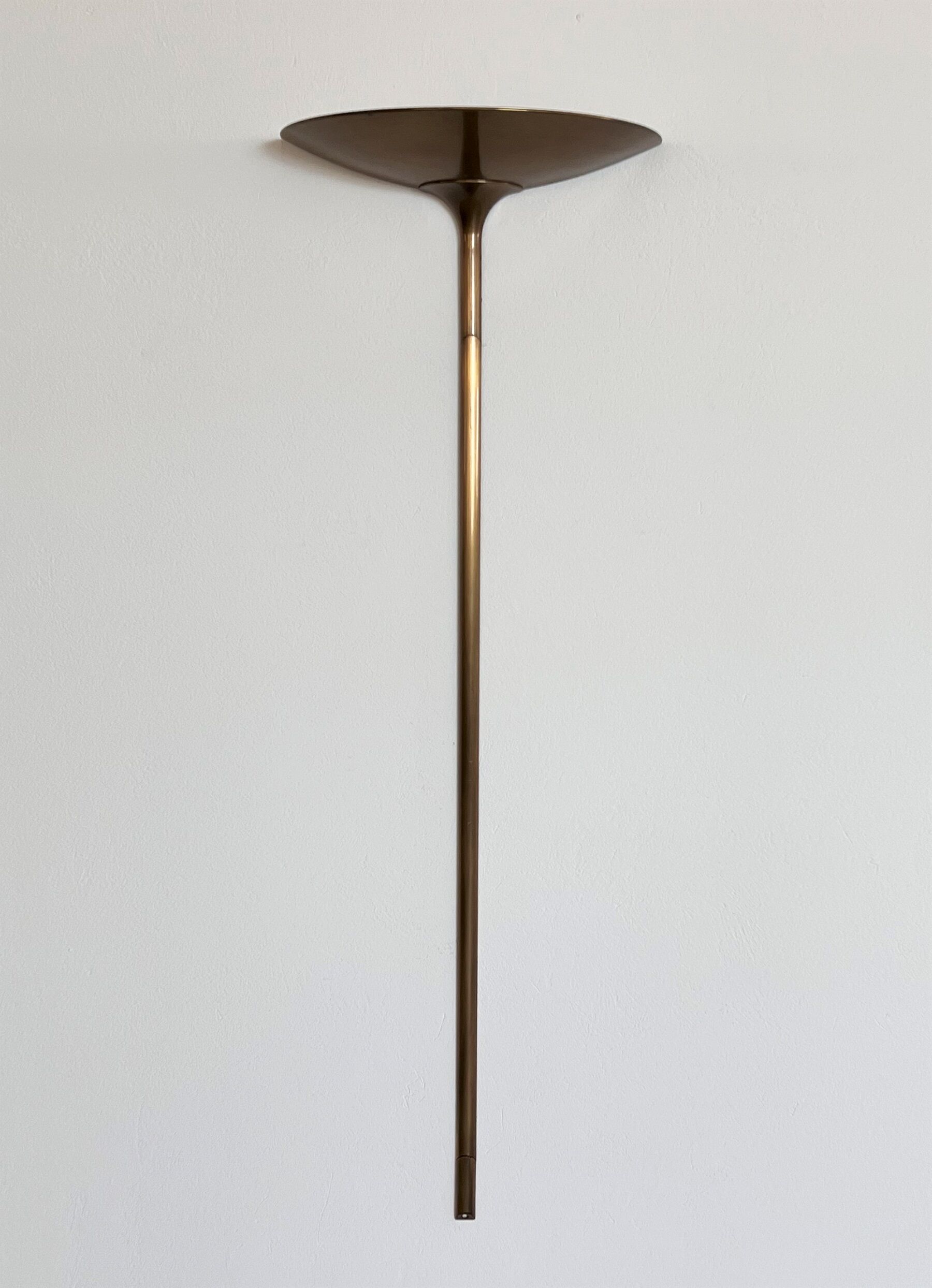 Florian Schulz Vintage Wall Sconce in Brushed Brass, 1970s