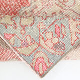 3x6 red and beige wool turkish rug 198x112cm