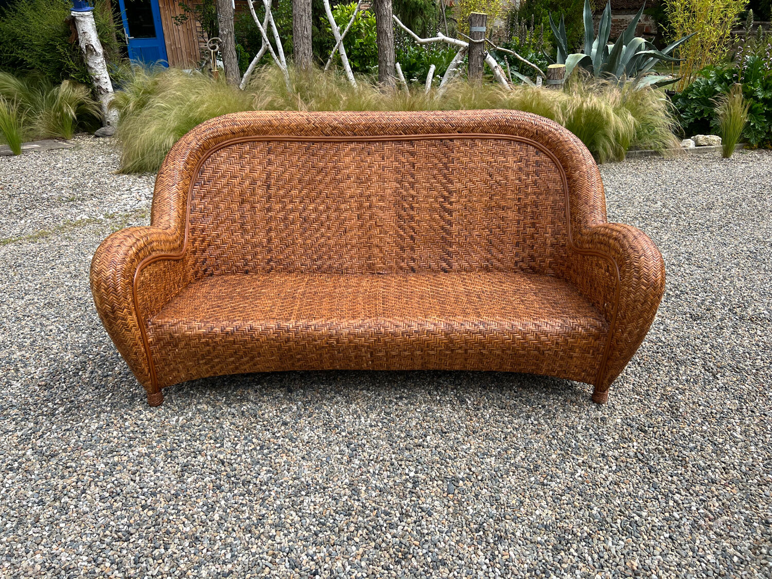 Rattan sofa and armchair