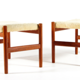 Danish retro 1960s wool teak tabout