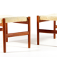 Danish retro 1960s wool teak tabout