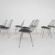 Set of 8 Mid-century wire chairs The Netherlands 1950's