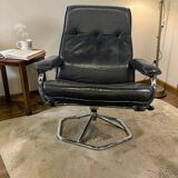 Vintage Danish leather lounge chair / armchair / single chair UNICO