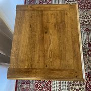 Small antique jam jar in solid oak and yellow glass