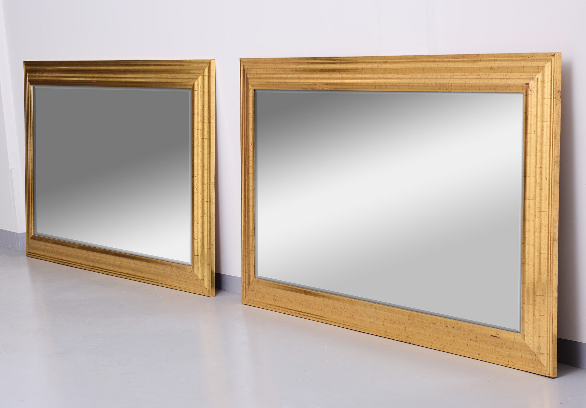 Deknudt gold wall mirror 1970s regency